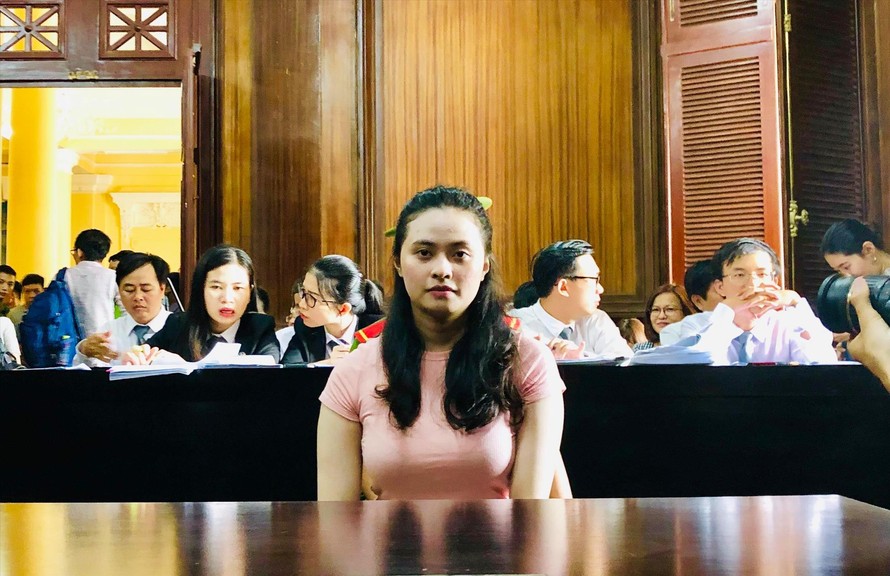 “Hot girl” Ngọc Miu trong lần hầu tòa trước đây Ảnh: Tân Châu 