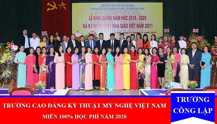 Cao đẳng kỹ thuật mỹ nghệ Việt Nam miễn 100% học phí năm 2020