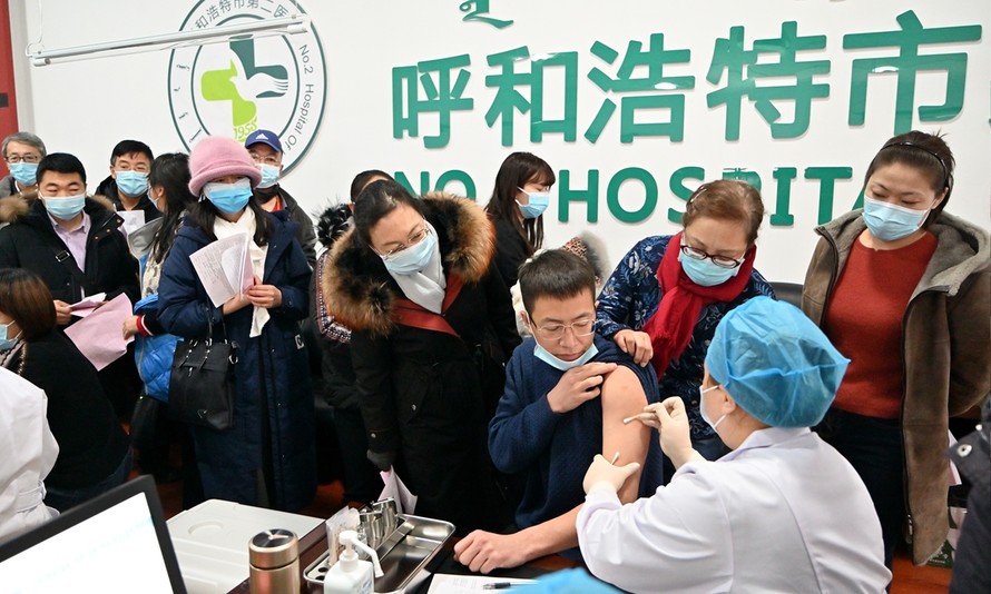 Trung tâm tiêm chủng ở Nội Mông (Trung Quốc). Ảnh: Global Times