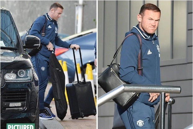Rooney lủi thủi tới khách sạn Lowry.