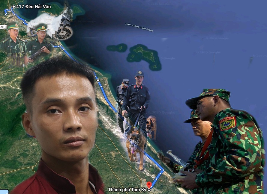 Triệu Quân Sự lẩn trốn gần 100km từ đèo Hải Vân vào TP Tam Kỳ (Quảng Nam) thì bị công an bắt - Ảnh: Nguyễn Thành