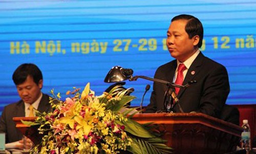 Anh Nguyễn Phi Long phát biểu tại đại hội - Ảnh: Thanh Niên.