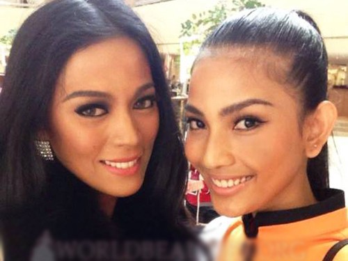 Trương Thị May chụp cùng Miss Philippines làm nóng diễn đàn