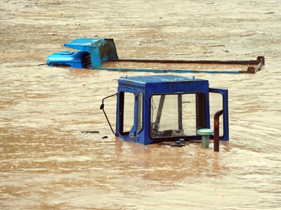 Cảnh lụt lội ở tỉnh Hà Nam, Trung Quốc