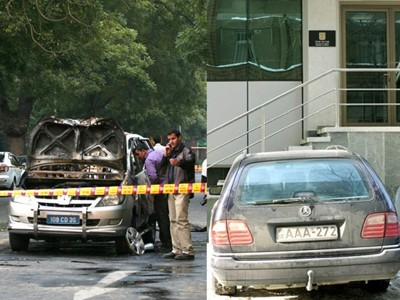 Hiện trường vụ đánh bom xe của Đại sứ quán Israel tại thủ đô New Dehli