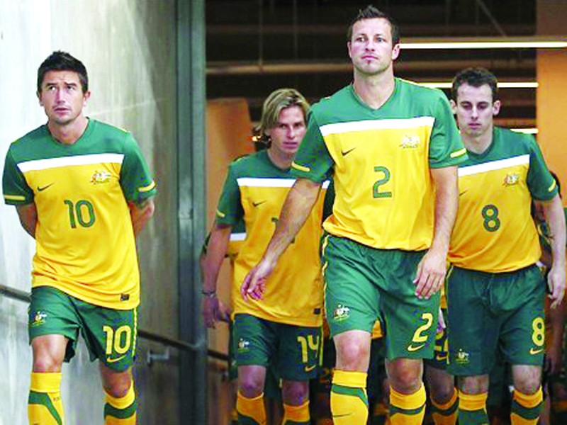 Australia là đội đầu tiên đặt chân tới Nam Phi với mục tiêu vào đến vòng hai. Ảnh Getty Images