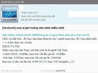 Ứng dụng 'Xem ai ghé thăm Facebook' dễ là bẫy virus?