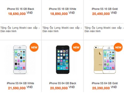 iPhone 5S bất ngờ tăng giá ở Việt Nam