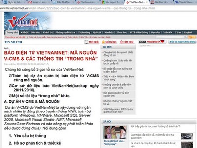 Báo VietnamNet lại bị hack