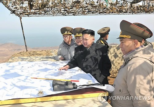 Đại tướng Kim Jong Un trong một lần thị sát tại thực địa