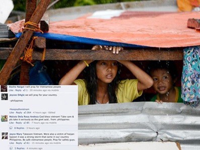 Cộng đồng mạng Philippines động viên giới trẻ Việt trước giờ bão đổ bộ