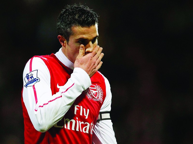 Van Persie là điểm sáng hiếm hoi của Arsenal mùa này Ảnh: Getty Images