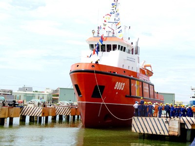 Đà Nẵng: Hạ thủy thêm 1 tàu cảnh sát biển