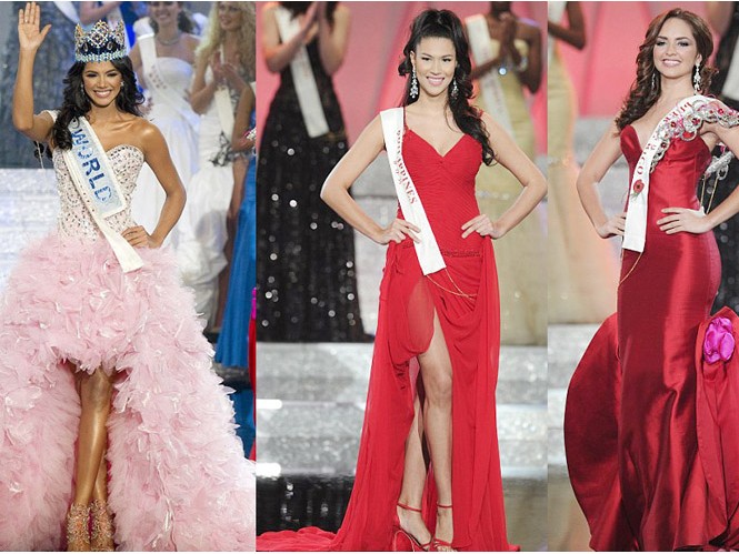 Ttừ trái qua: Hoa hậu Venezuela cùng 2 Á hậu. Ảnh: Getty Images