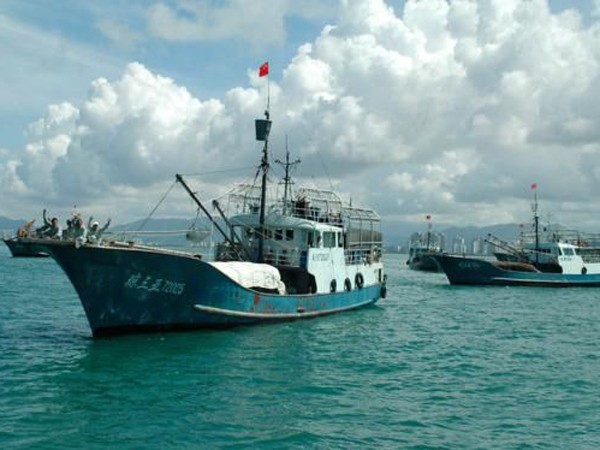 Đoàn tàu từ đảo Hải Nam xuống đánh bắt trái phép ở biển Trường Sa