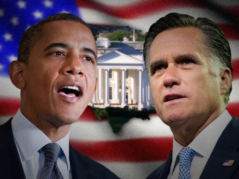 Đương kim Tổng thống Mỹ Barack Obama và ứng cử viên Đảng Cộng hòa Mitt Romney