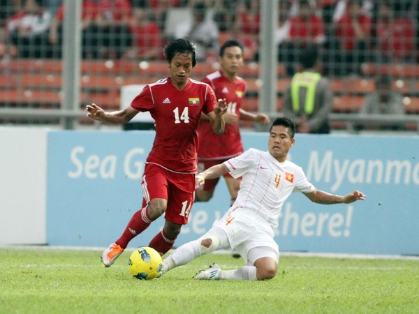 U23 VN gục ngã trước U23 Myanmar ở trận tranh HCĐ. Ảnh: VSI.