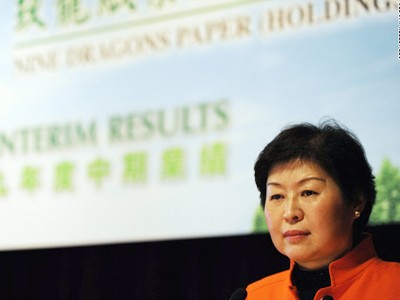 Tỷ phú Zhang Yin, người sáng lập Cty Giấy tái chế Cửu Long, là người phụ nữ giàu nhất thế giới hiện nay Ảnh: Getty