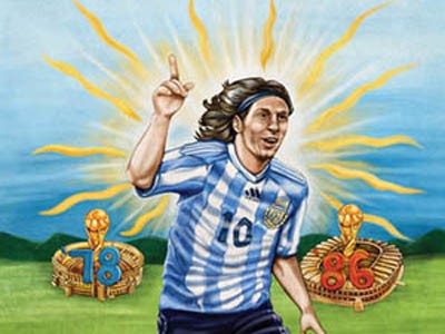 Biếm họa chân dung nhà vô địch World Cup