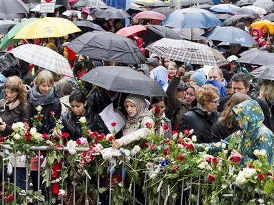 Hàng ngàn người biểu tình ngày xử sát thủ Na Uy