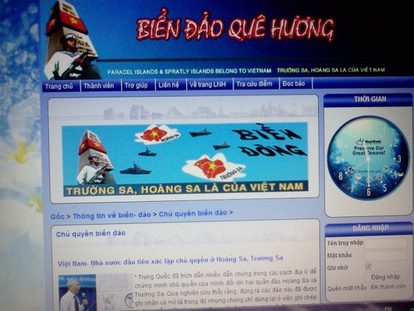 Bạn trẻ lập nhiều diễn đàn, topic về biển đảo Việt Nam trên mạng Ảnh: D.N