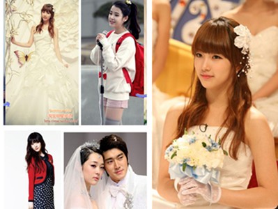 Sao Hàn nào mặc váy cưới yêu nhất?