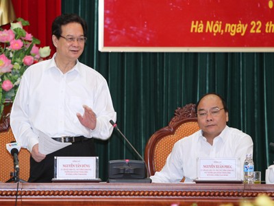 Thủ tướng Nguyễn Tấn Dũng phát biểu kết luận phiên họp. Ảnh: TTXVN