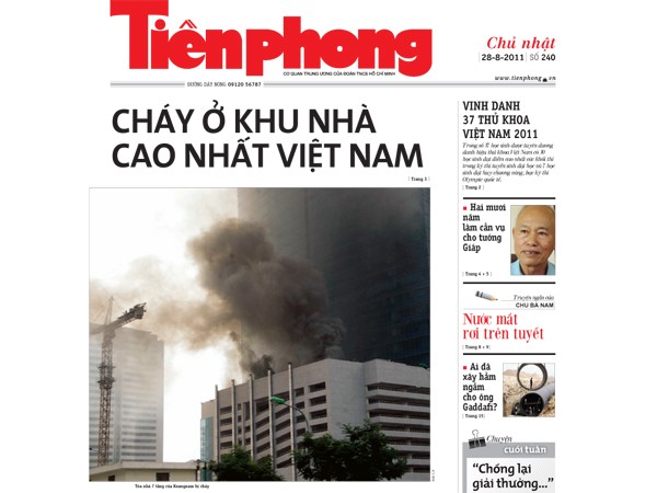 Tìm đọc báo Tiền Phong ra hôm nay 28-8-2011