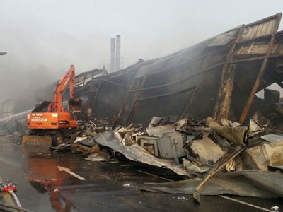 Bắc Ninh: Cháy lớn tại khu công nghiệp Yên Phong