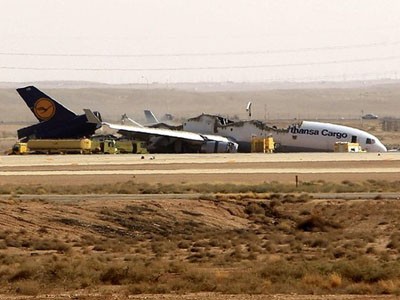 Máy bay của hàng không Đức cháy rụi tại Ảrập Xêút