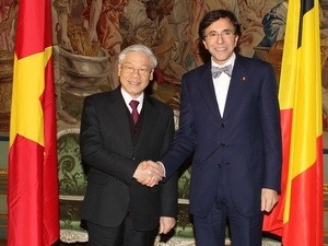Tổng Bí thư Nguyễn Phú Trọng hội đàm với Thủ tướng Bỉ