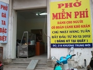 'Phở miễn phí' giữa trung tâm Hà Nội