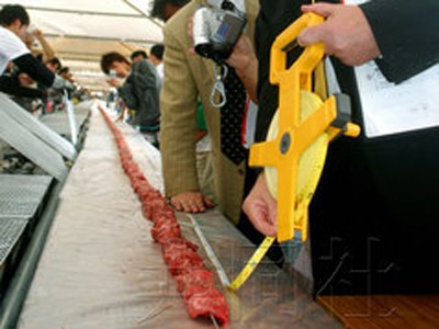 Xiên thịt nướng dài 107,6 mét