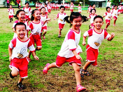 Trường mầm non Đông Phương của tập đoàn Phong Thái, chỗ vui chơi lý tưởng cho con em công nhân Ảnh : Nguyễn Nam