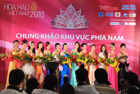 15 thí sinh KV phía Nam vào chung kết Hoa hậu Việt Nam 2010
