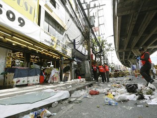 Vụ nổ bom diễn ra tại một khu chợ ở thủ đô Bangkok