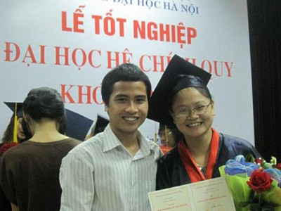Nguyễn Văn Toán cùng bạn gái