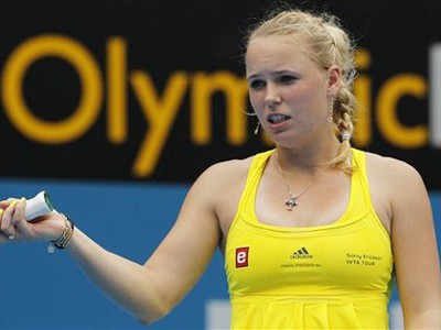 Nỗi thất vọng của Caroline Wozniacki Ảnh: AP