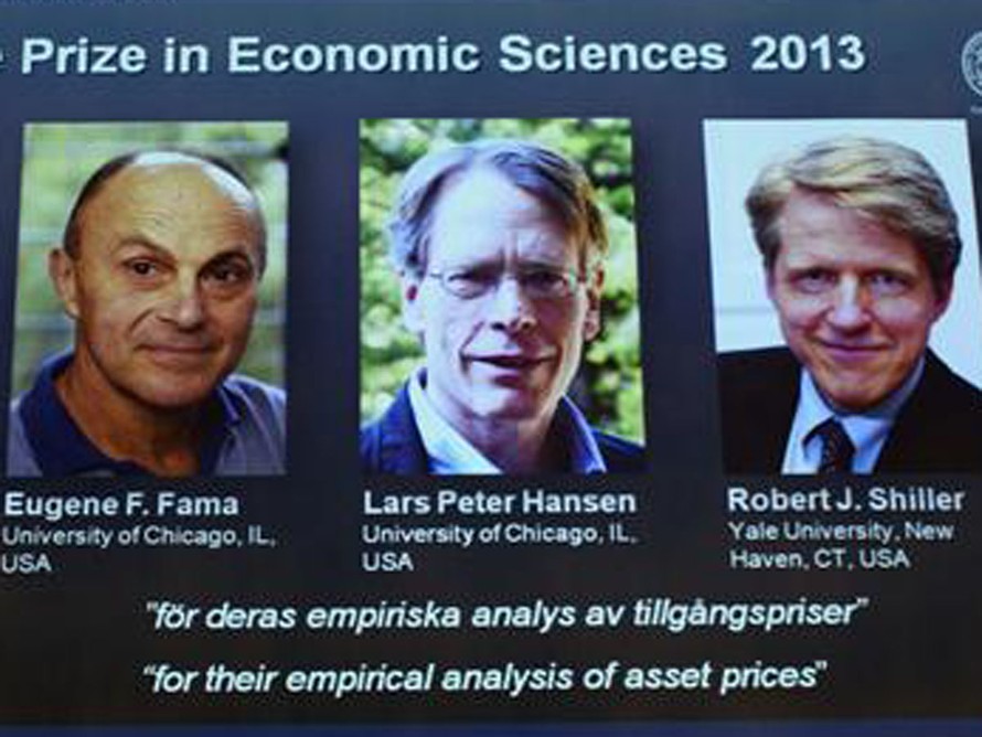 Ba người Mỹ giành giải Nobel Kinh tế 2013