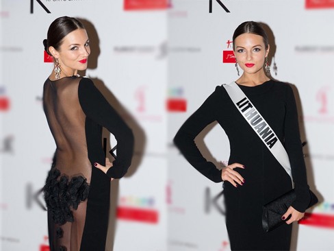 Hoa hậu Lithuania mặc xuyên thấu tới tiệc từ thiện