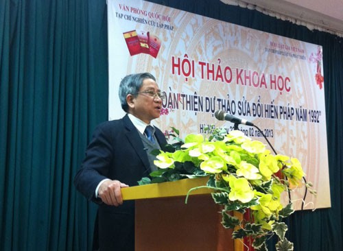 GS Nguyễn Minh Thuyết góp ý Điều 4 Hiến pháp