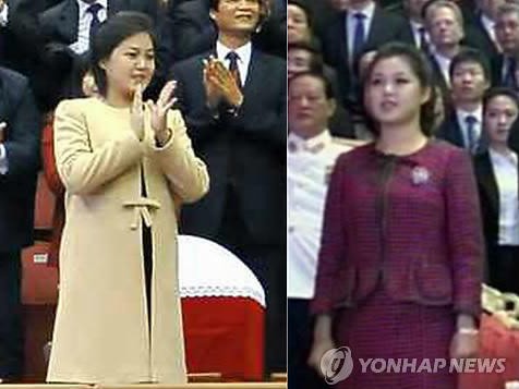 So sánh hai hình ảnh chụp hai thời điểm khác nhau, đệ nhất phu nhân Ri Sol Ju của CHDCND Triều Tiên rất có thể đã sinh em bé