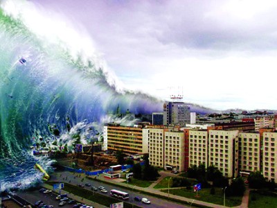 Hình ảnh một trận sóng thần (ảnh minh họa từ Internet)