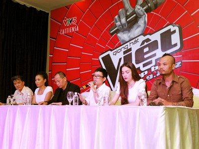 Cuộc họp báo liên quan đến sự cố “Giọng hát Việt” Ảnh: Lý Võ Phú Hưng