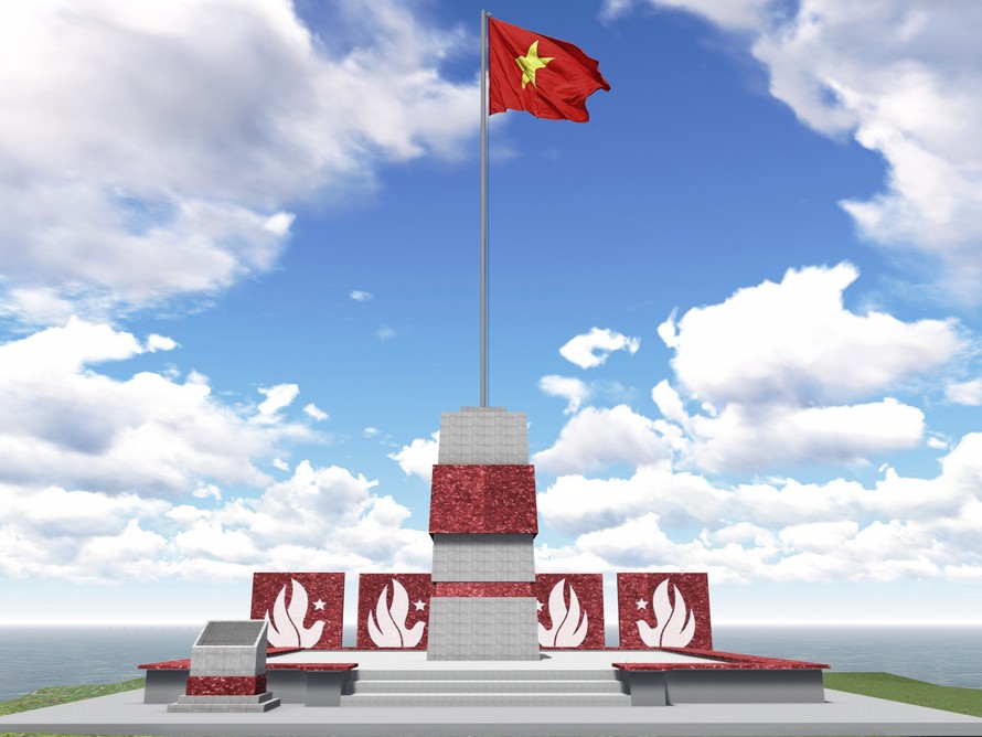 Người Việt trẻ và cột cờ Tổ quốc huyện đảo Lý Sơn