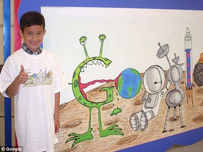 Cậu bé 7 tuổi đoạt giải thiết kế logo