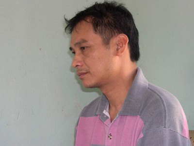 Trịnh Nguyên Thủy trong một lần tiếp xúc với PV Tiền Phong tại Trại tạm giam Công an tỉnh Phú Thọ
