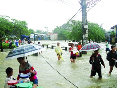 Nước ngập ở Nha Trang