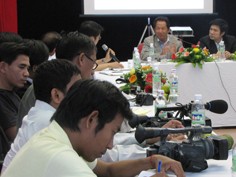 Đoàn nhà báo Campuchia thăm, làm việc với báo Tiền Phong