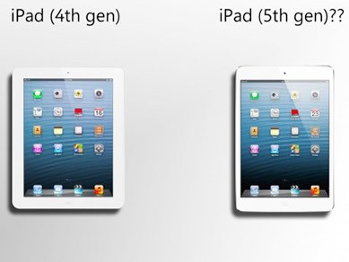 iPad 5 mỏng và nhẹ hơn sắp ra mắt